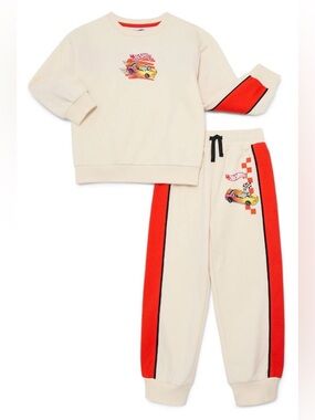 Hot Wheels Boys Graphic Sweatshirt and Jogger Pants Set, 2-Piece